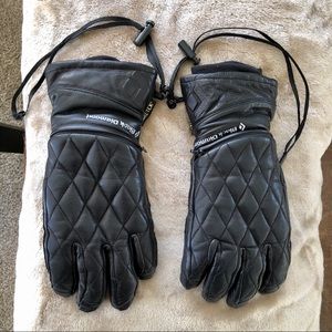 Black Diamond Goretex leather gloves